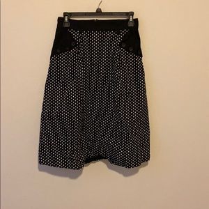 Black and white,  polka dot, retro, pencil skirt